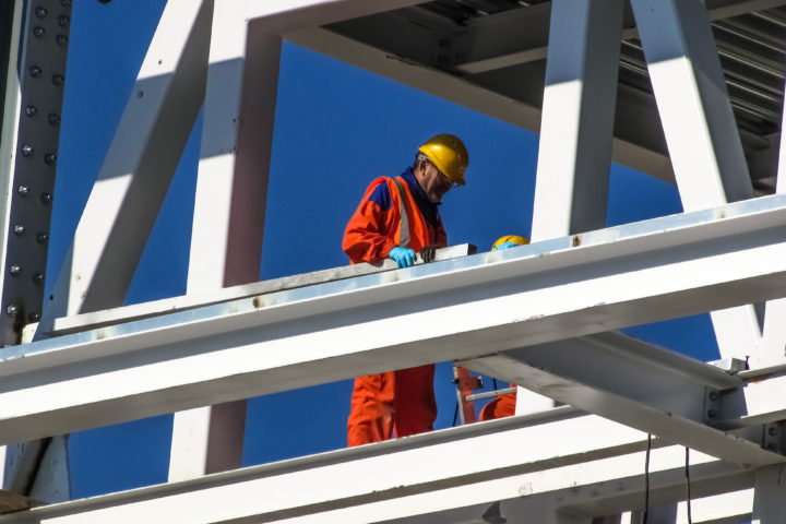 Environmental Engineering Technician on building site