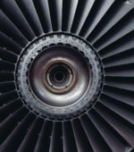 close up of a jet engine
